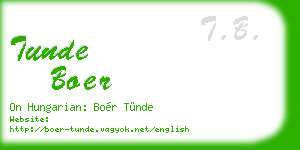 tunde boer business card